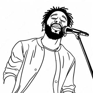 Brent Faiyaz Singing On Stage Coloring Page 62849-52047