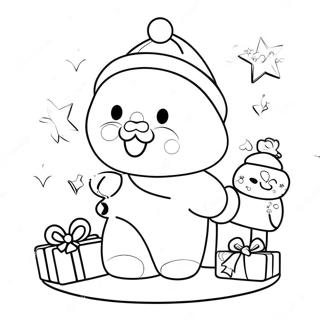 Christmas Sanrio Coloring Pages