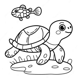 Cute Baby Sea Turtle Coloring Page 62859-52049