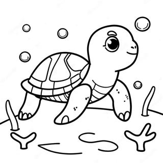 Cute Baby Sea Turtle Coloring Page 62859-52051