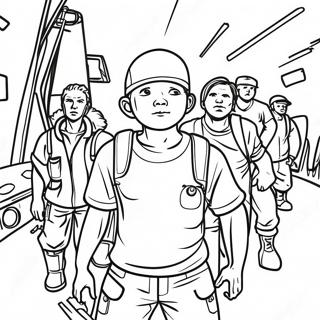 Survivors In A Post Apocalyptic World Coloring Page 62869-52055