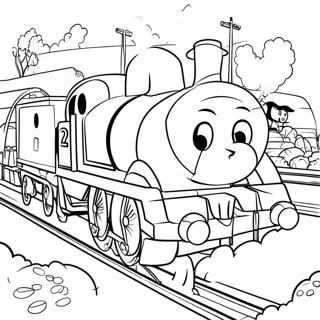 Colorful Thomas And Friends Characters Coloring Page 62879-52078