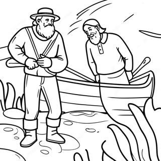 Joyful Fishers Of Men Coloring Page 62889-52066