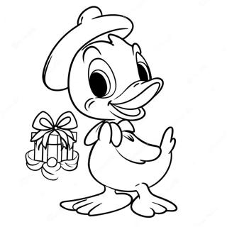 Donald Duck Christmas Coloring Pages