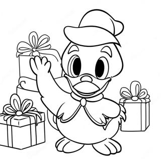 Donald Duck Christmas Coloring Page 62928-52103