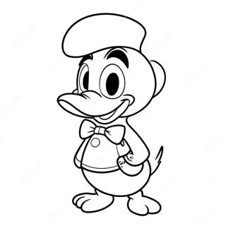 Donald Duck In Festive Attire Coloring Page 62929-52117