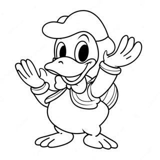 Donald Duck In Festive Attire Coloring Page 62929-52118