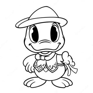 Donald Duck In Festive Attire Coloring Page 62929-52119