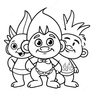 Trolls World Tour Coloring Page 6294-5028