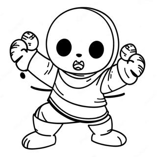 Ink Sans In Battle Pose Coloring Page 62989-52150