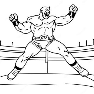 Exciting Wwe Wrestler Jumping On Opponent Coloring Page 62999-52161