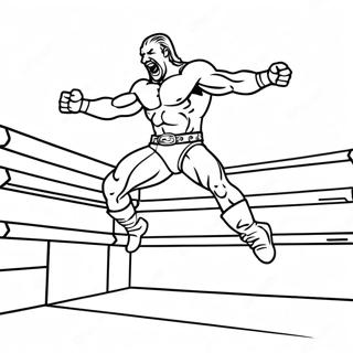 Exciting Wwe Wrestler Jumping On Opponent Coloring Page 62999-52162