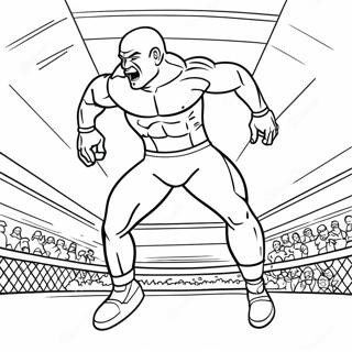 Exciting Wwe Wrestler Jumping On Opponent Coloring Page 62999-52163