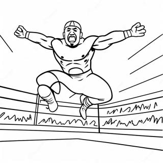 Exciting Wwe Wrestler Jumping On Opponent Coloring Page 62999-52164