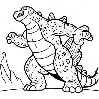 Godzilla Roaring Coloring Page 62-53