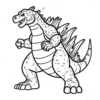 Godzilla Roaring Coloring Page 62-55