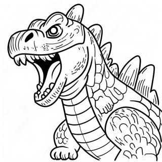 Godzilla Roaring Coloring Page 62-56