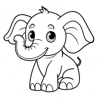 E Is For Elephant Coloring Pages