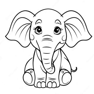 E Is For Elephant Coloring Page 63019-52178