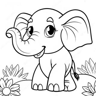 E Is For Elephant Coloring Page 63019-52179