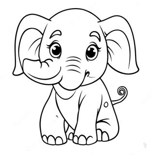 E Is For Elephant Coloring Page 63019-52180