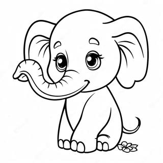 E Is For Elephant Coloring Pages