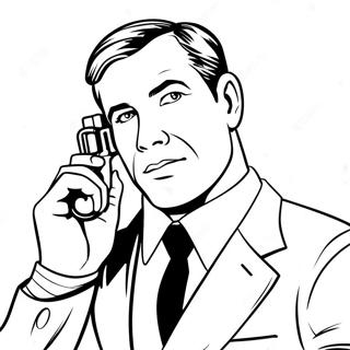 Secret Agent Coloring Page 63039-52191