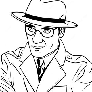 Stealthy Secret Agent In Disguise Coloring Page 63040-52197