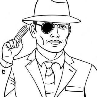 Stealthy Secret Agent In Disguise Coloring Page 63040-52198