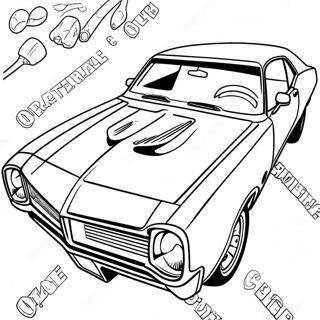 Pontiac Gto Muscle Car Coloring Page 63050-52185