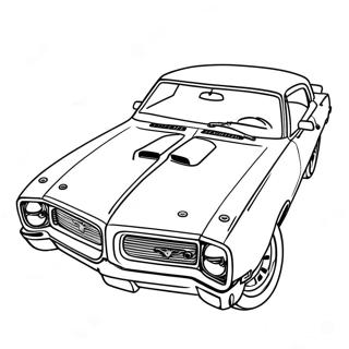 Pontiac Gto Muscle Car Coloring Page 63050-52186