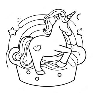 Unicorn Food Coloring Pages