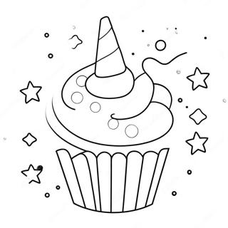 Sparkly Unicorn Cupcake Coloring Page 63060-52213