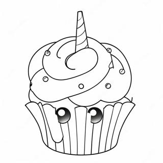 Sparkly Unicorn Cupcake Coloring Page 63060-52214