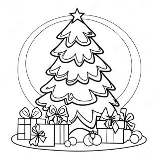 Elegant Christmas Tree Coloring Page 63070-52207