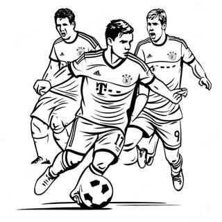 Bayern Munich Players In Action Coloring Page 63090-52226