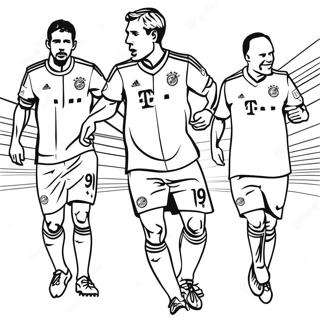 Bayern Munich Players In Action Coloring Page 63090-52227