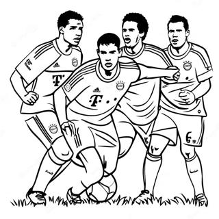 Bayern Munich Players In Action Coloring Page 63090-52228