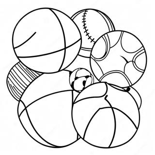 Sports Balls Coloring Page 63099-52231