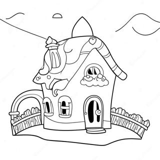 Unicorn House Coloring Page 63109-52239