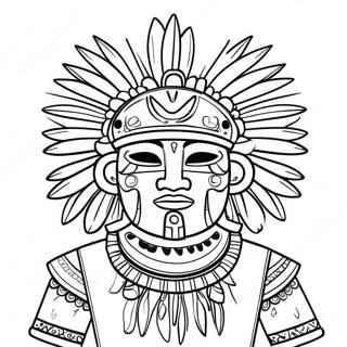 Colorful Kachina Doll Coloring Page 63120-52245