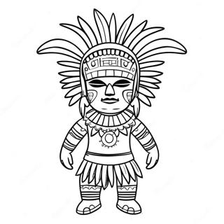 Colorful Kachina Doll Coloring Page 63120-52246