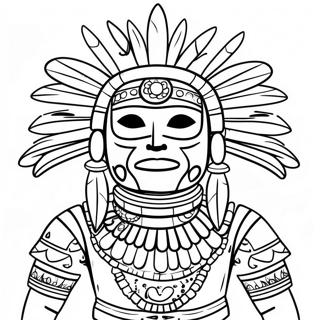 Colorful Kachina Doll Coloring Page 63120-52247