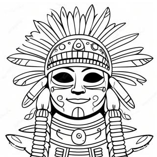 Colorful Kachina Doll Coloring Page 63120-52248