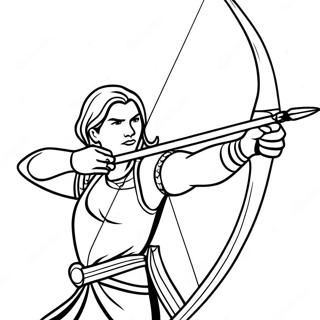 Dynamic Archer Aiming Coloring Page 63150-52275