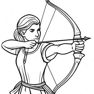 Dynamic Archer Aiming Coloring Page 63150-52276