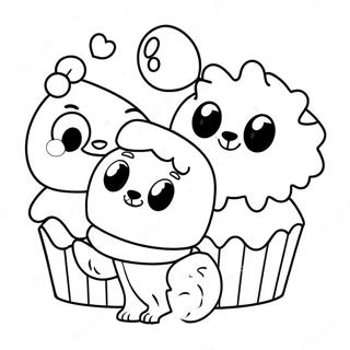 Bluey Muffin With Friends Coloring Page 6315-5047