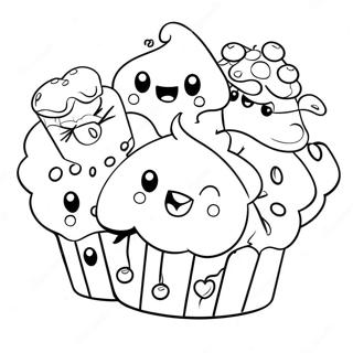 Bluey Muffin With Friends Coloring Page 6315-5048