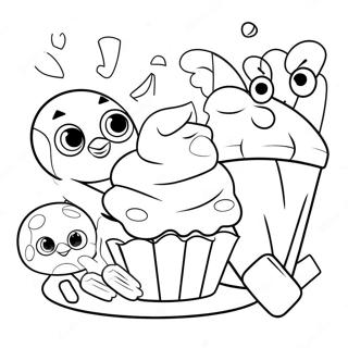 Bluey Muffin With Friends Coloring Page 6315-5143