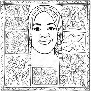 Faith Ringgold S Colorful Quilt Coloring Page 63160-52283